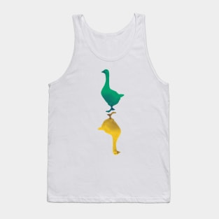 Reflecting green and yellow ducks Tank Top